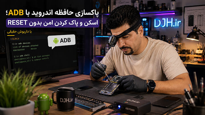 پاکسازی حافظه اندروید با ADB پاکسازی حافظه اندروید با ADB؛ اسکن و پاک کردن امن بدون R2F | داریوش حقیقی
