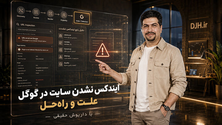 ایندکس نشدن سایت در گوگل؛ بررسی کامل علت و راه‌ حل ها + ویدئو | داریوش حقیقی